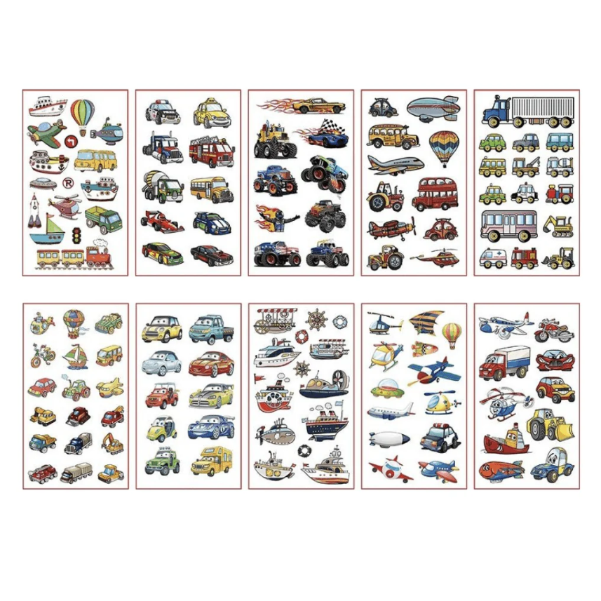 Dočasné tetovanie - Dopravné prostriedky